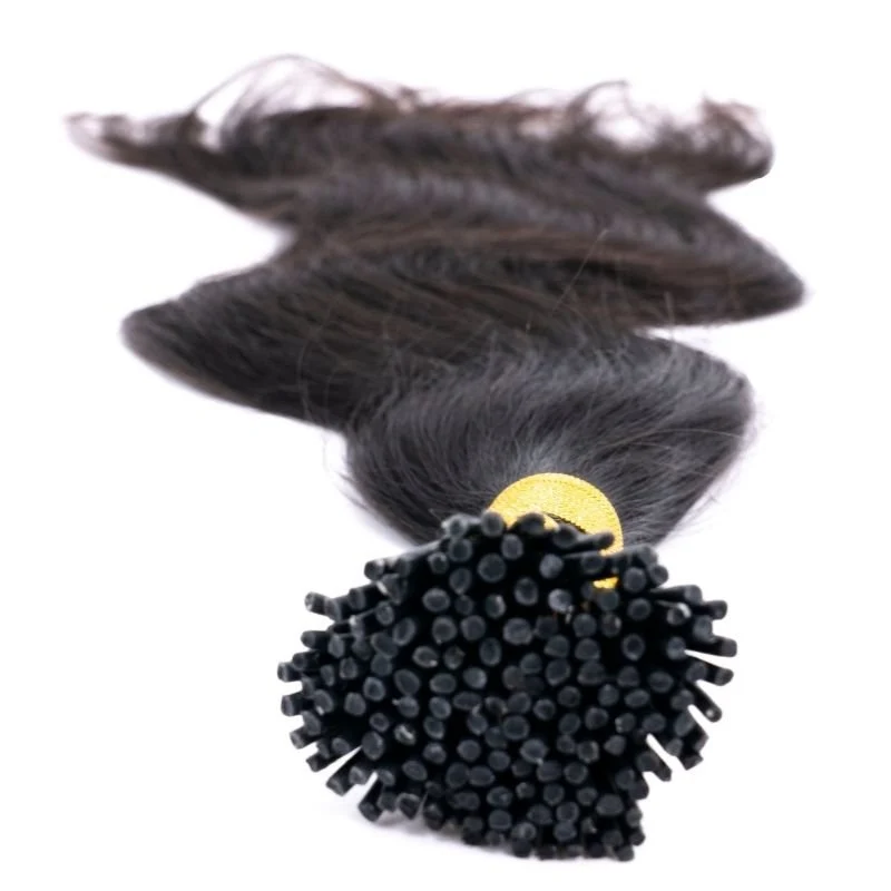Indian Wavy Natural Black I-Tip - Image 3