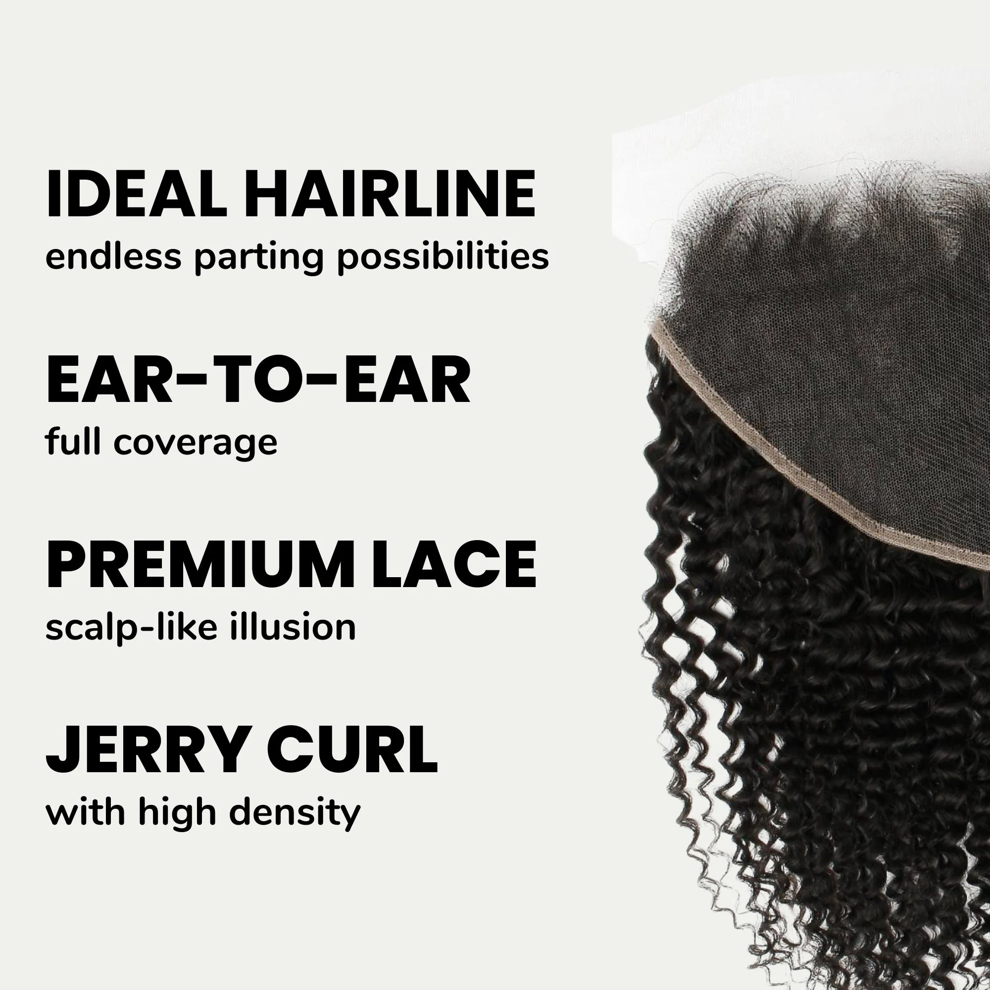 Jerry Curl 13x6 HD Lace Human Hair Frontal - Image 3