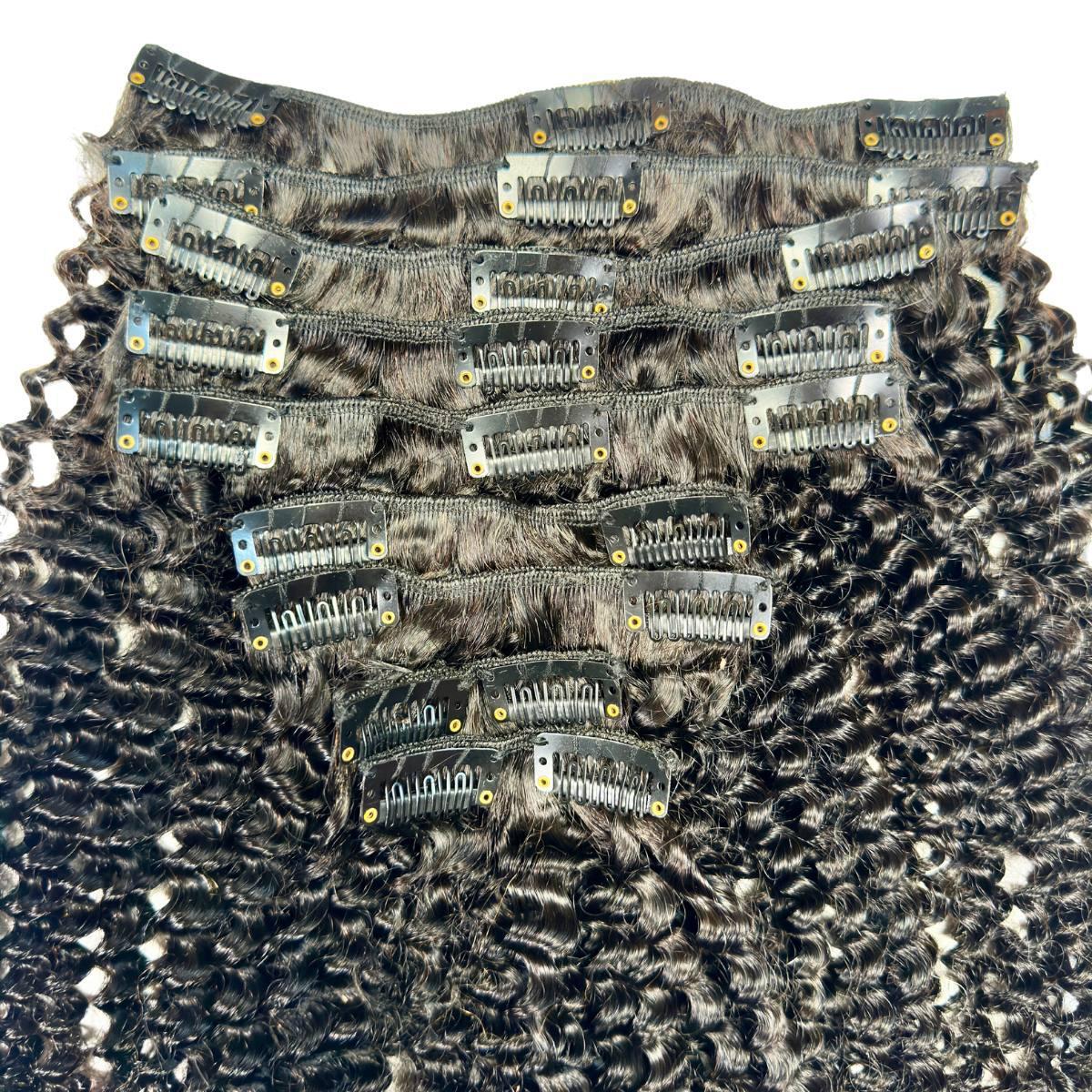 Jerry Curl Clip-In 100% Human Hair Extensions - Image 3