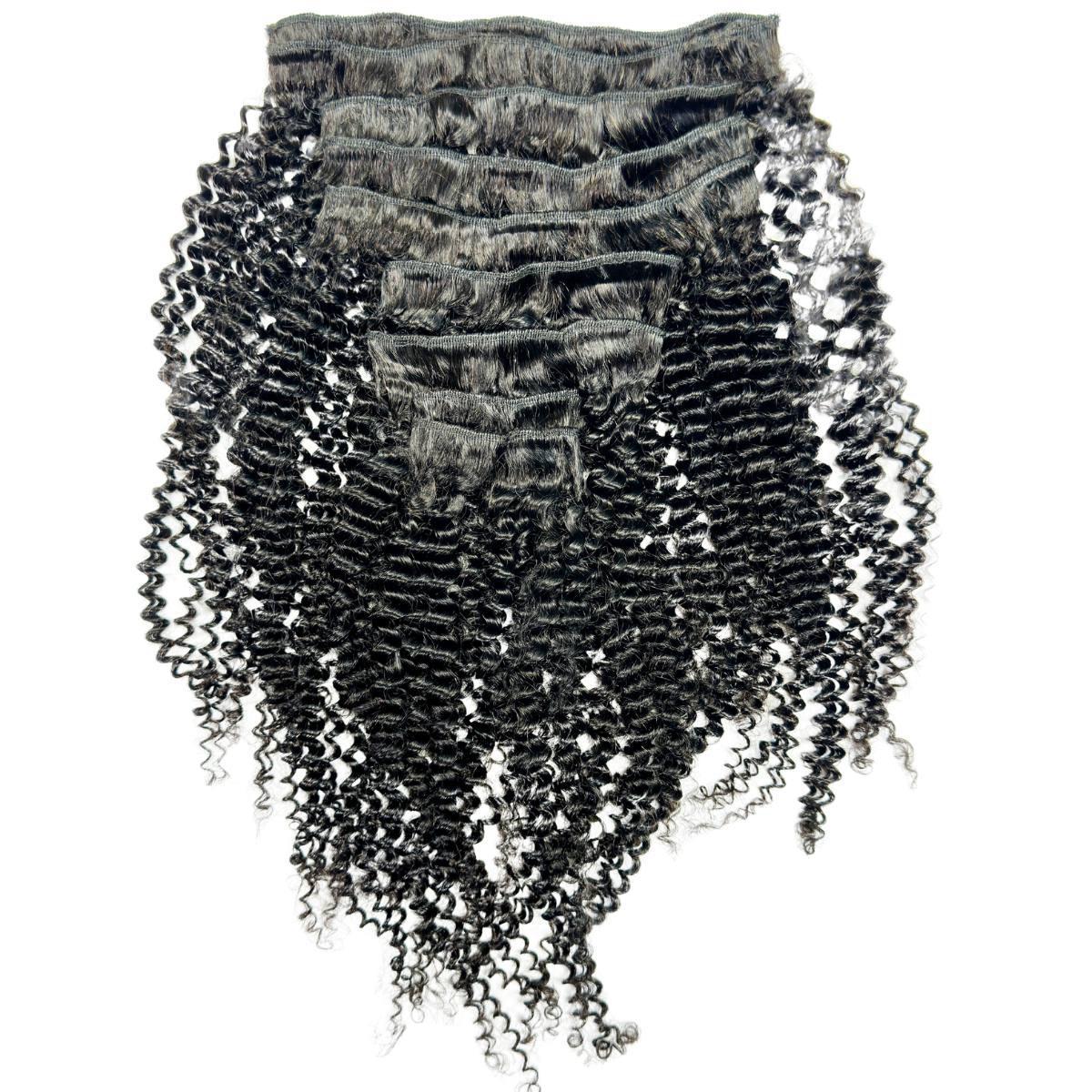 Jerry Curl Clip-In 100% Human Hair Extensions - Image 5