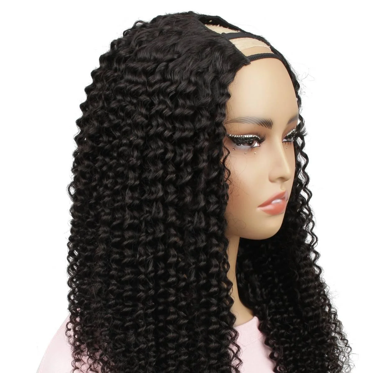 Jerry Curl U Part 100% Human Hair Wig - Image 2