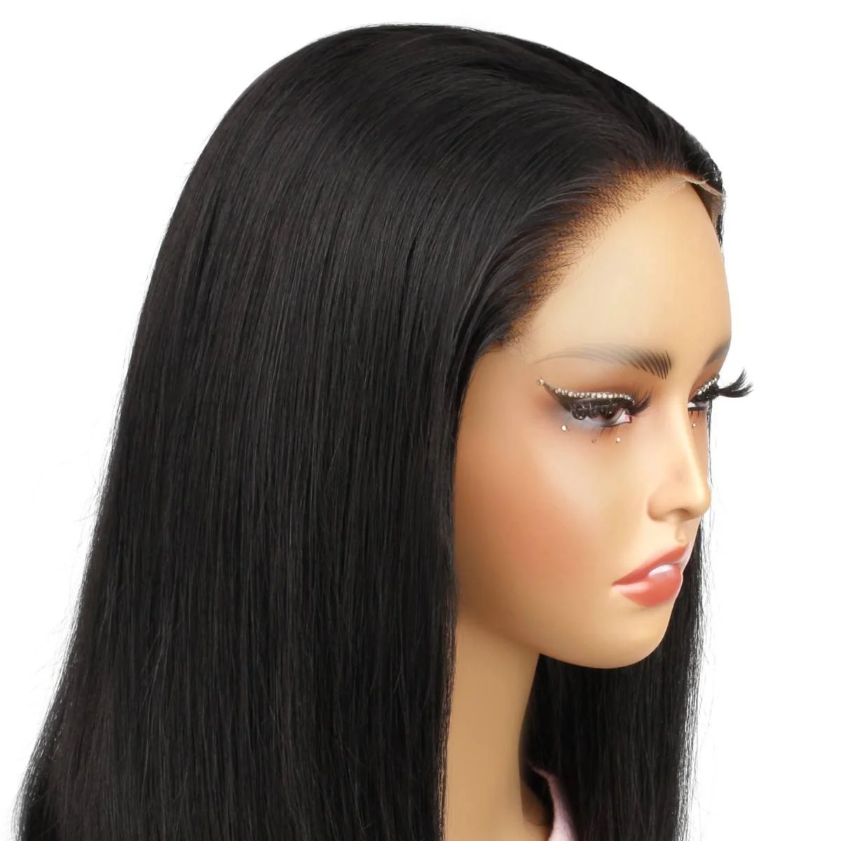 Jet Black 7x7 HD Closure 100% Human Hair Bob Wig - Image 3