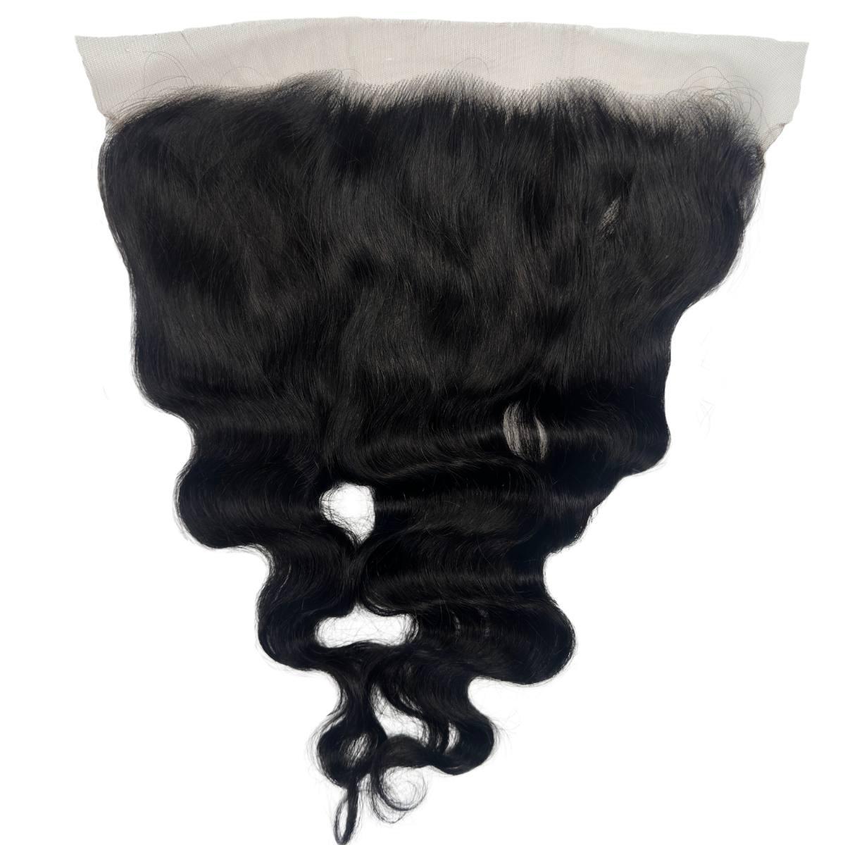 Jet Black Body Wave 13x6 HD Lace Human Hair Frontal - Image 4