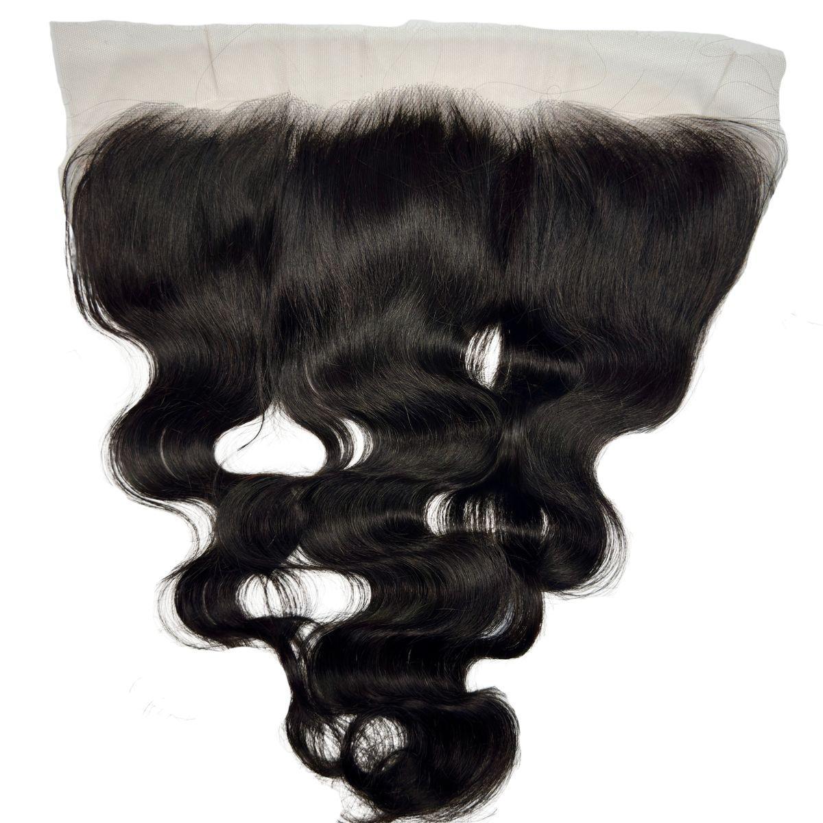 Jet Black Body Wave 13x4 HD Lace Human Hair Frontal - Image 4