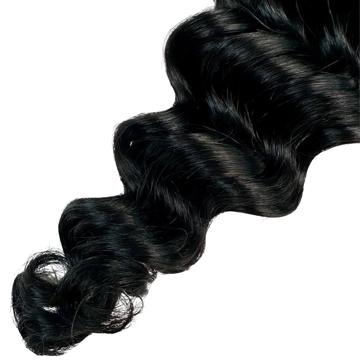 Jet Black Deep Wave Bulk 100% Human Braiding Hair - Image 7