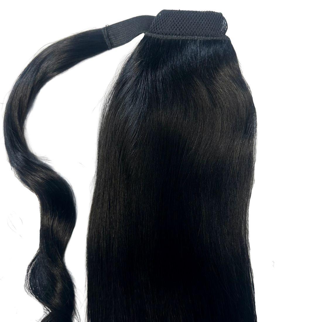 Jet Black 100% Human Hair Ponytail Extension - Image 7