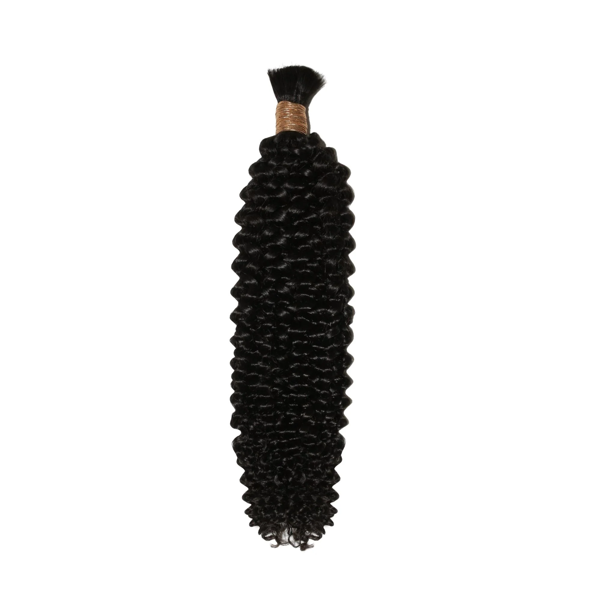 Kinky Curly Bulk 100% Human Braiding Hair - Image 4