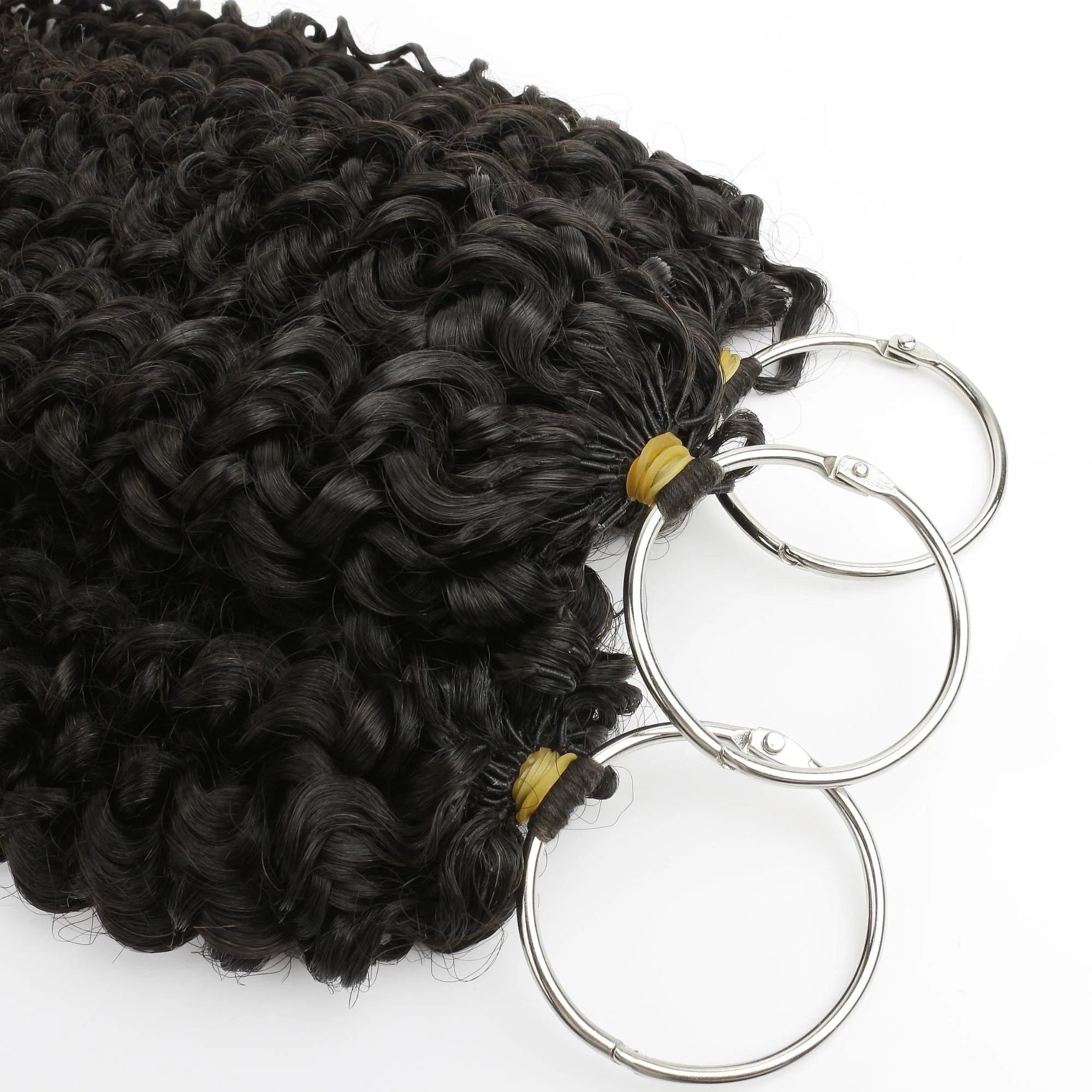 16" Kinky Curly Feather Crochet Human Hair - Image 8