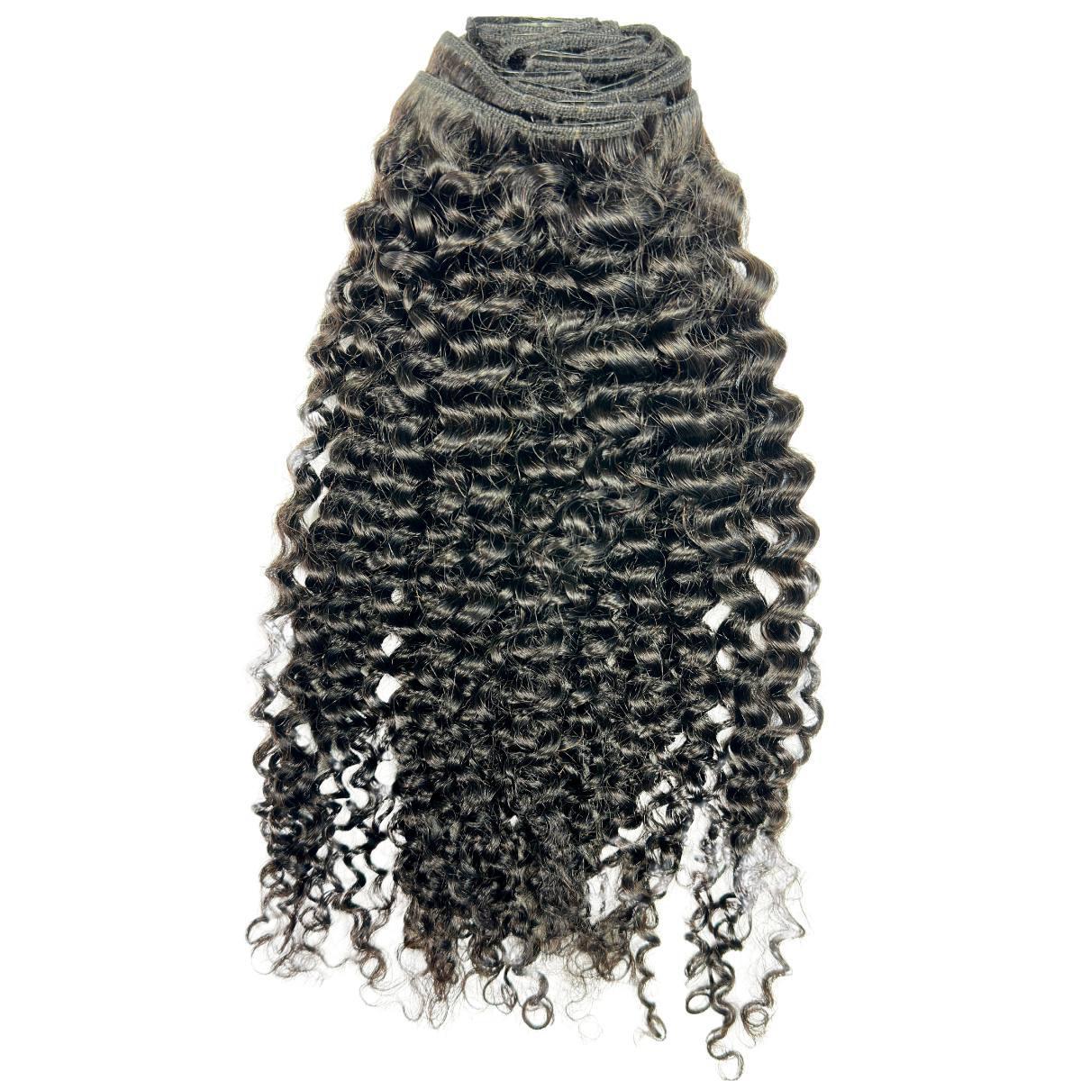 Kinky Curly Clip-In 100% Human Hair Extensions - Image 7