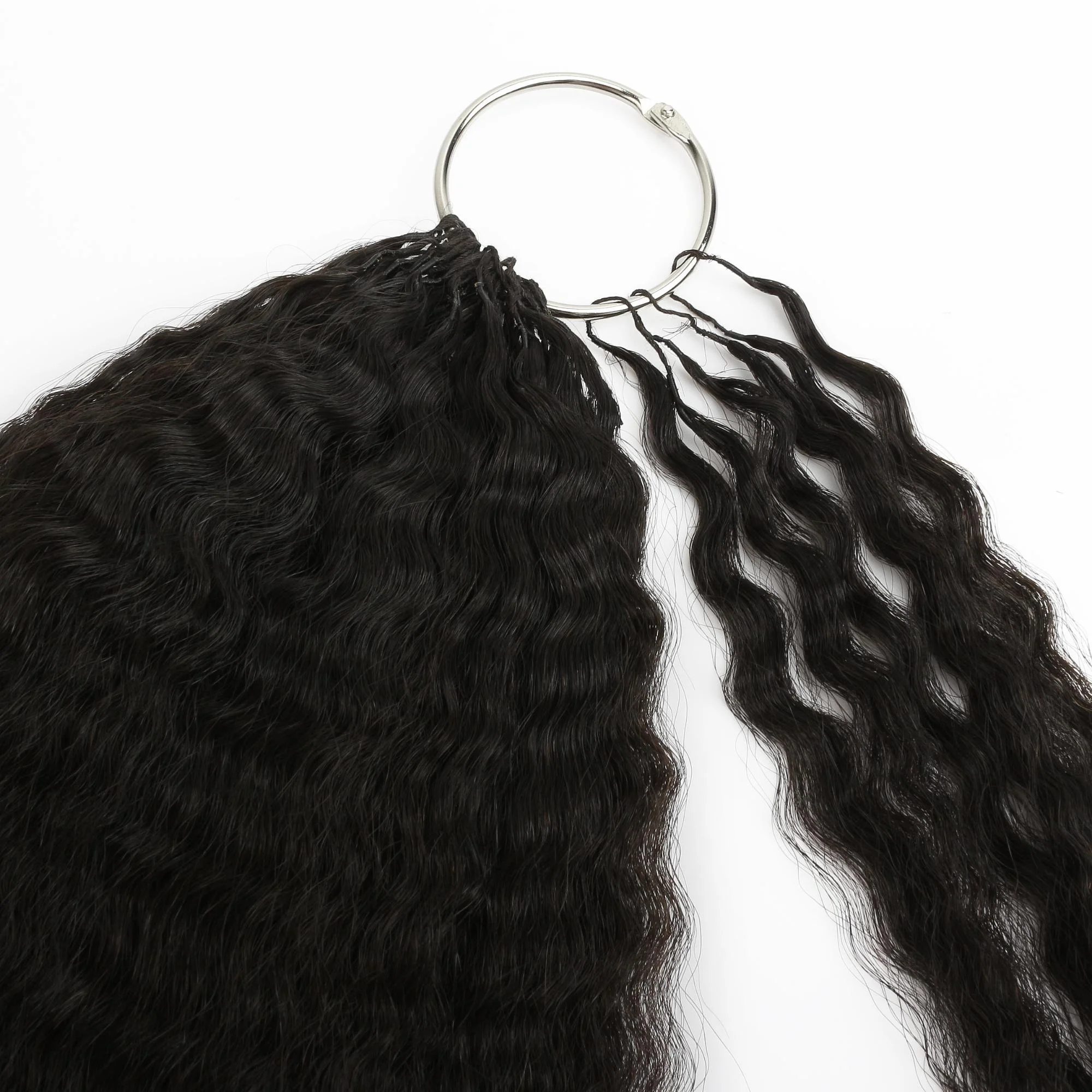 16" Kinky Straight Feather Crochet Human Hair - Image 4