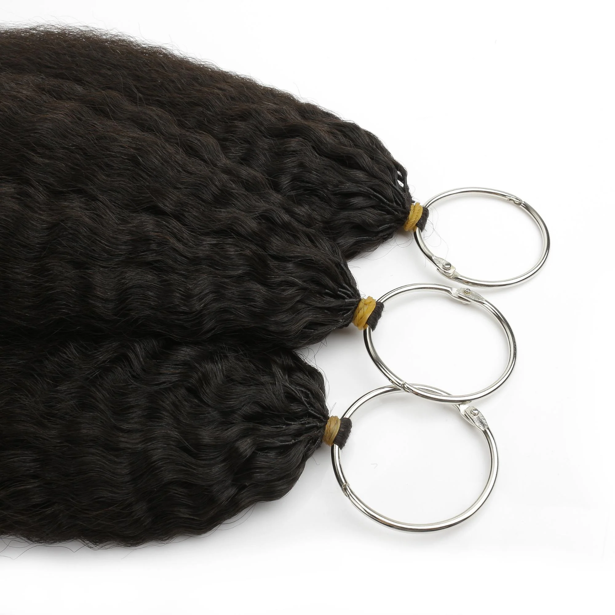 16" Kinky Straight Feather Crochet Human Hair - Image 6