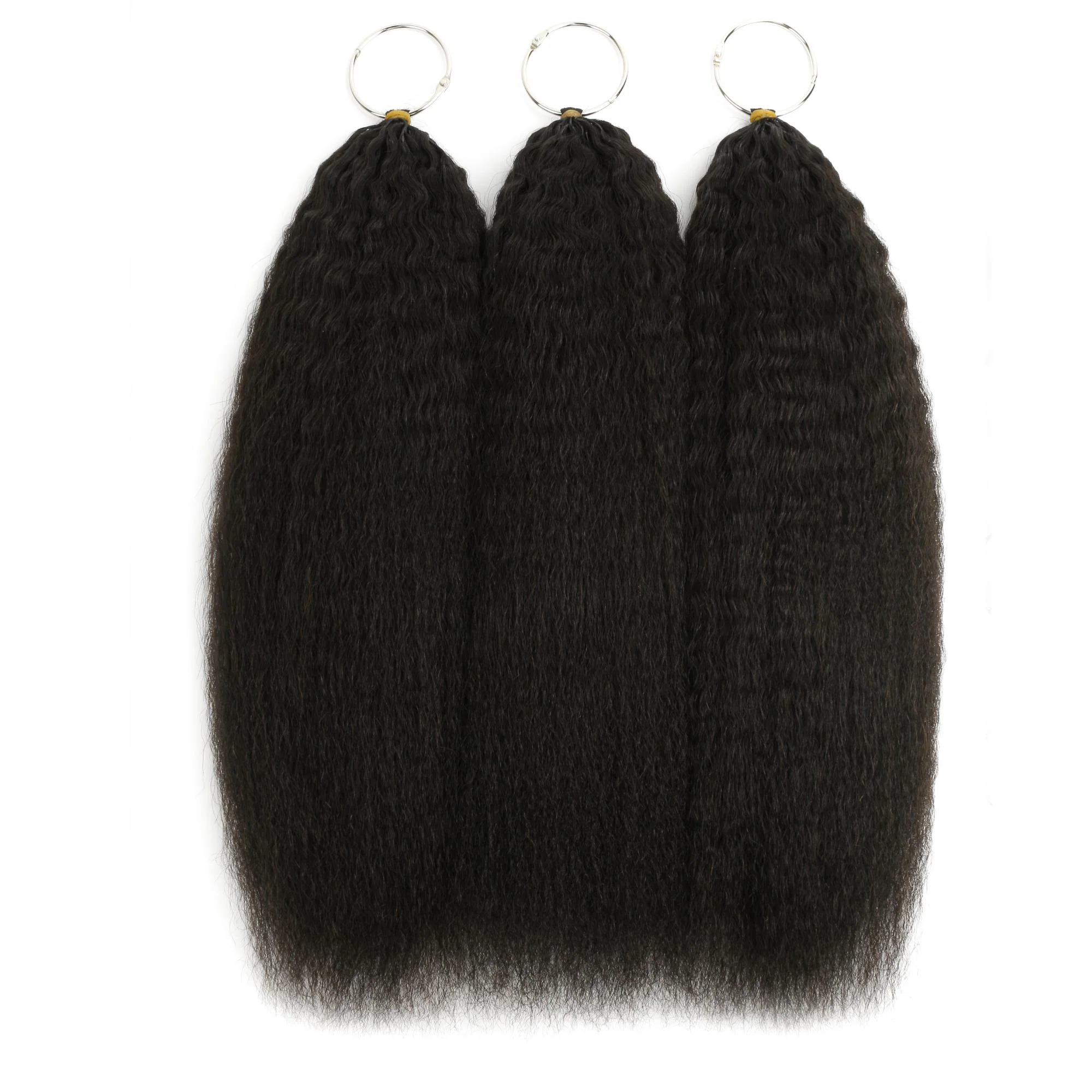 16" Kinky Straight Feather Crochet Human Hair - Image 8