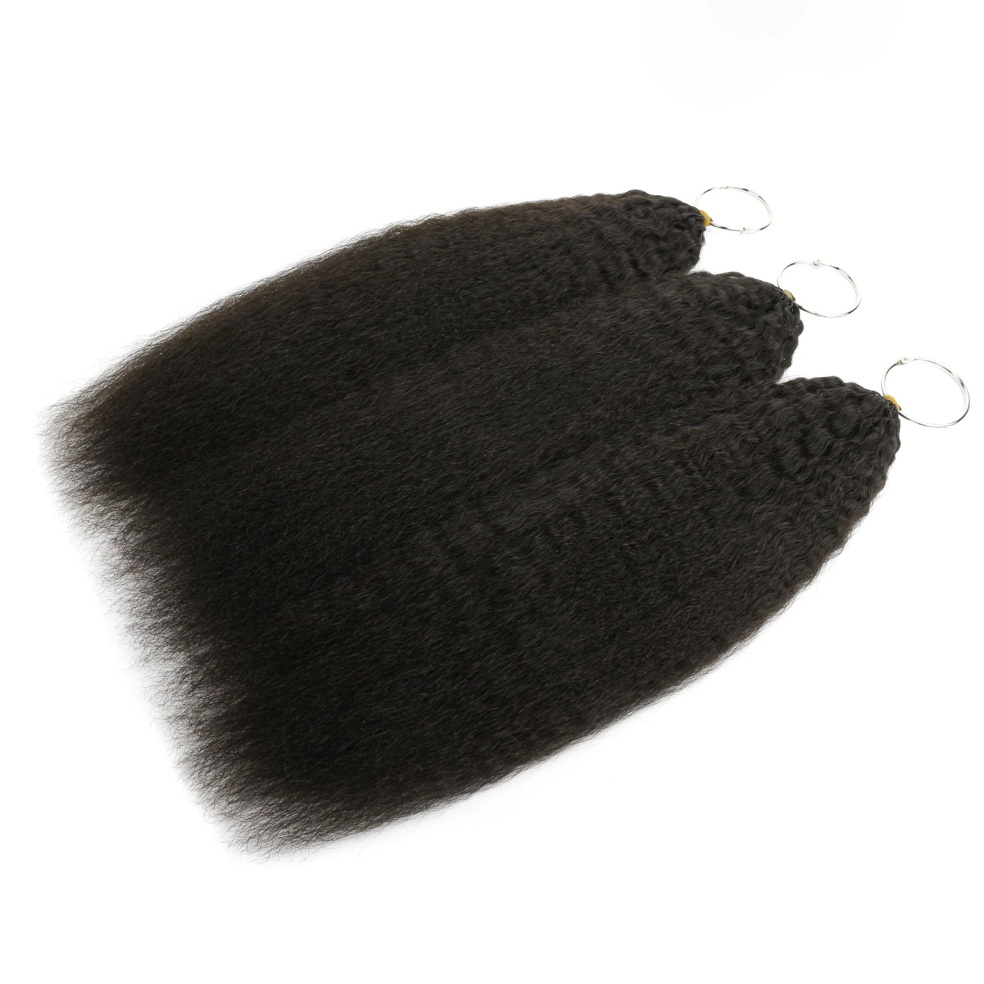 16" Kinky Straight Feather Crochet Human Hair - Image 9