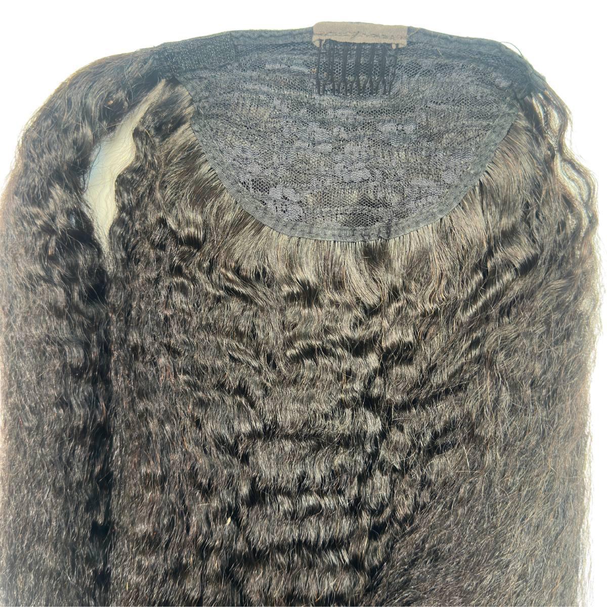 Kinky Straight 100% Human Hair Ponytail Extension - Image 5