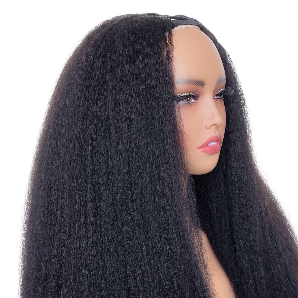 Kinky Straight V Part 100% Human Hair Wig - Image 3