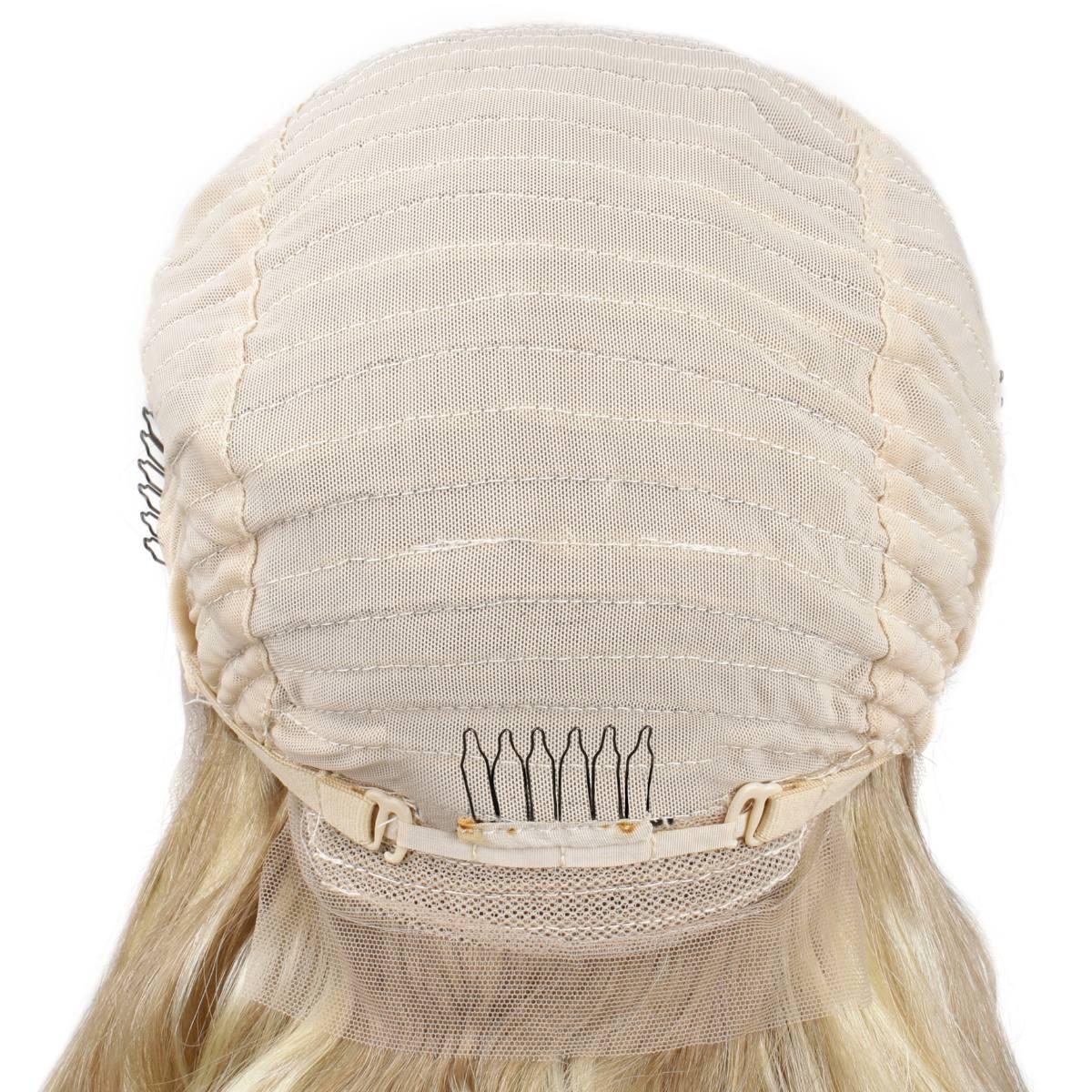 Light Blonde Highlight Body Wave 13x4 Transparent Lace Front Wig - Image 10