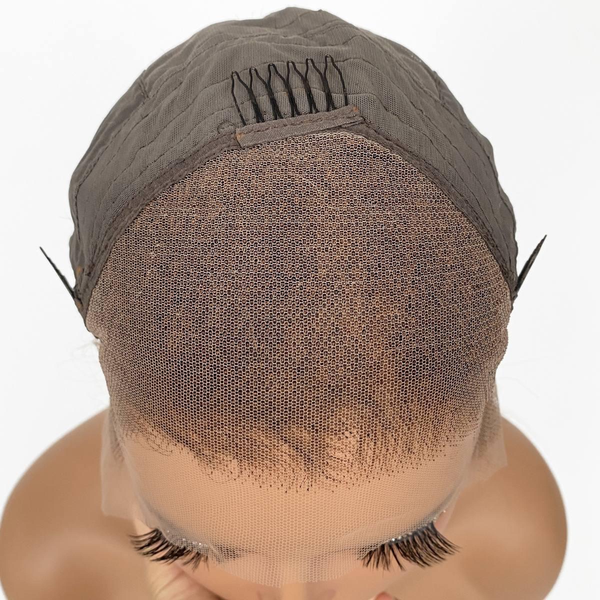 Light Highlight Straight 13x4 Transparent Lace Front 100% Human Hair Bang Wig - Image 7