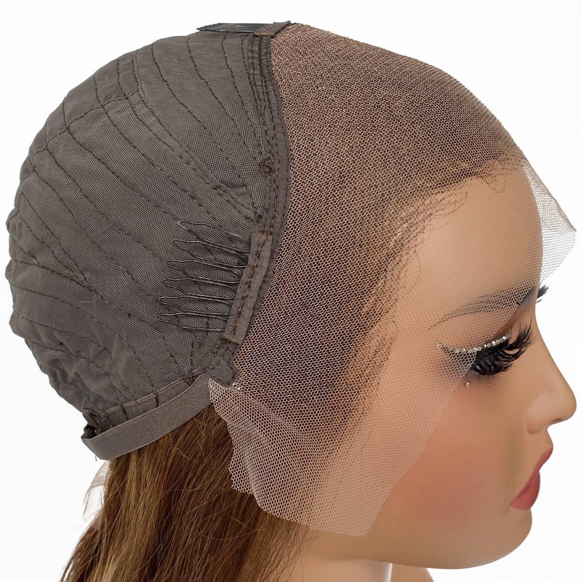 Light Highlight Straight 13x4 Transparent Lace Front 100% Human Hair Bang Wig - Image 8