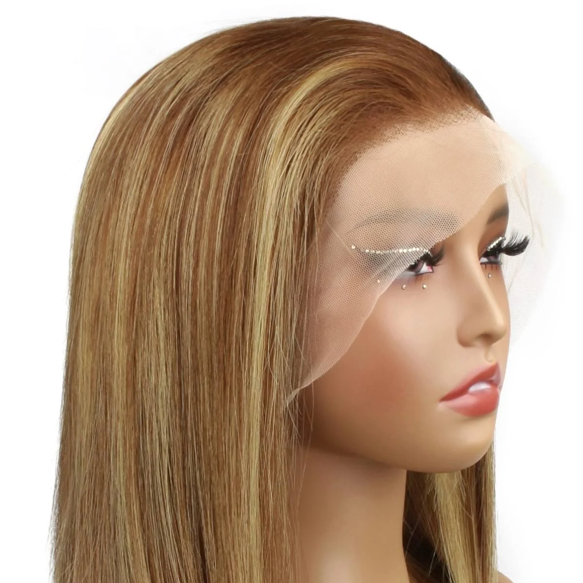 Light Highlight Straight 13x4 Transparent Lace Front 100% Human Hair Bob Wig - Image 3