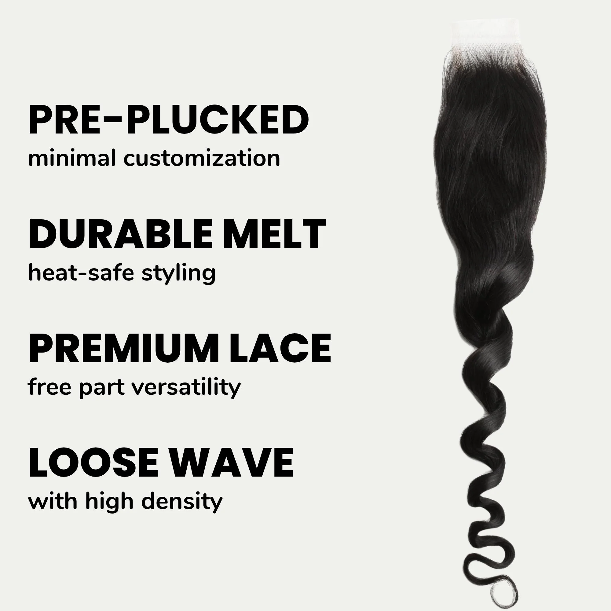 Loose Wave 2x6 HD Lace Human Hair Closure - Image 3