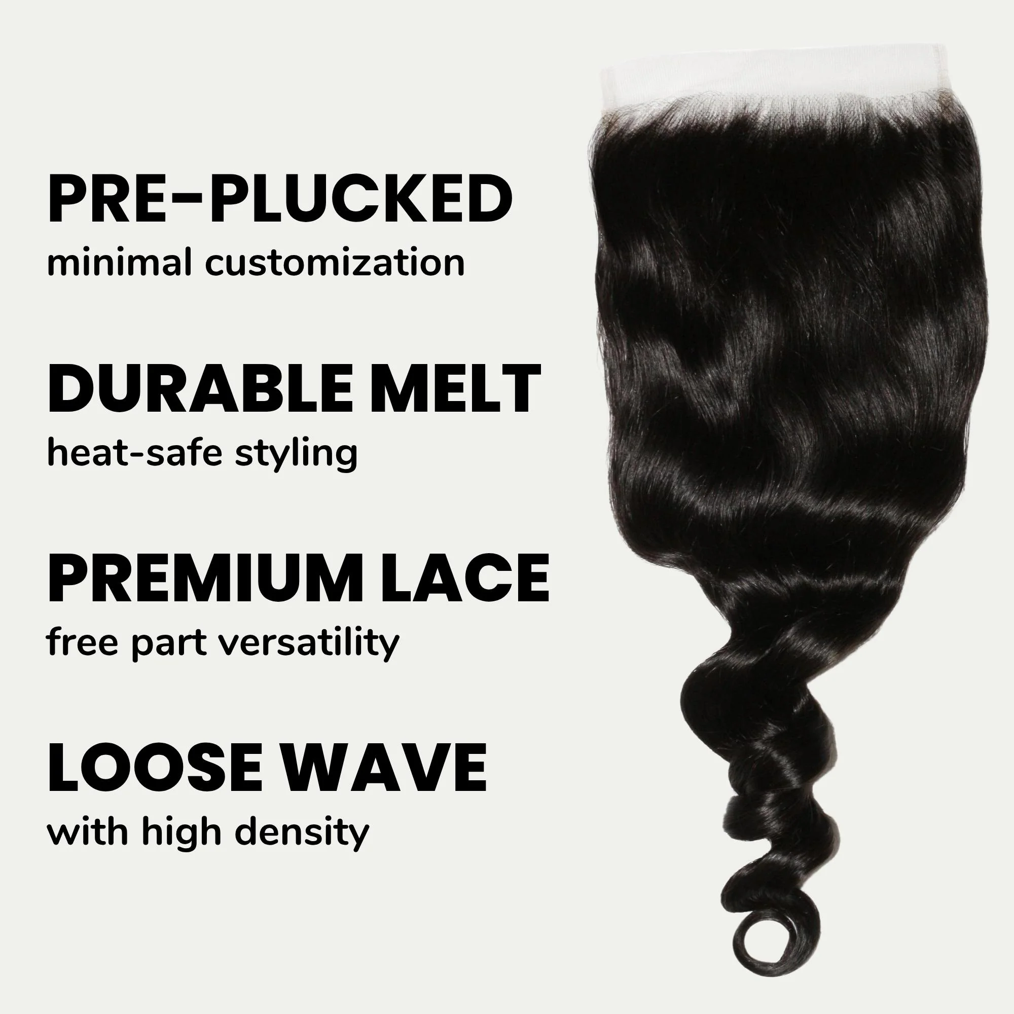 Loose Wave 6x6 HD Lace Human Hair Closure - Image 3