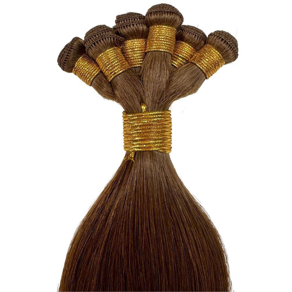 Medium Brown Straight Handtied Wefts - Image 2