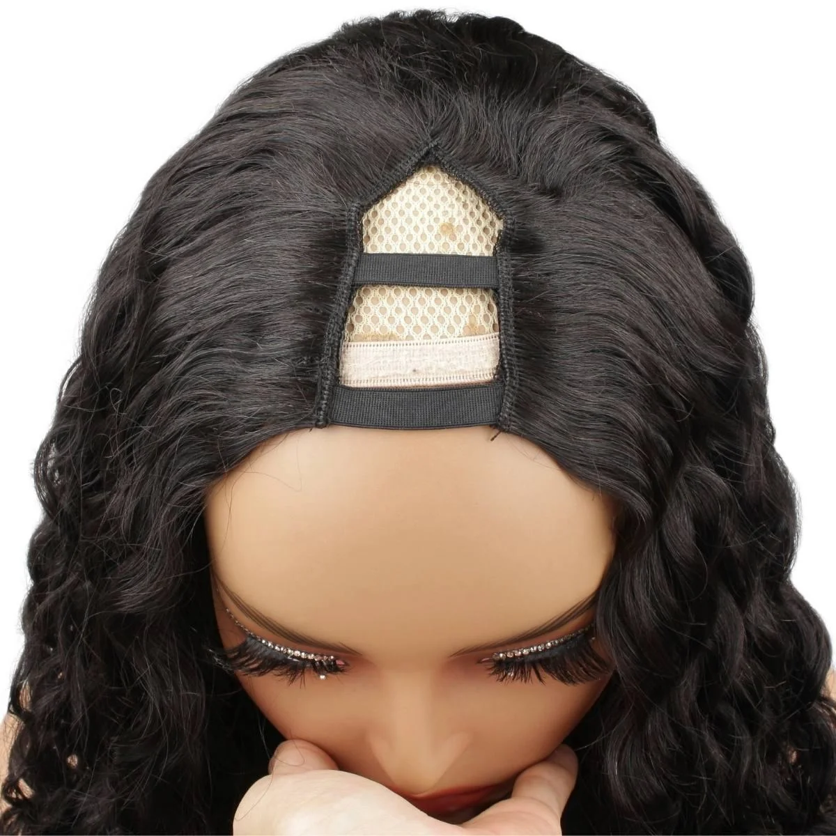 Messy Curl V Part 100% Human Hair Wig - Image 6