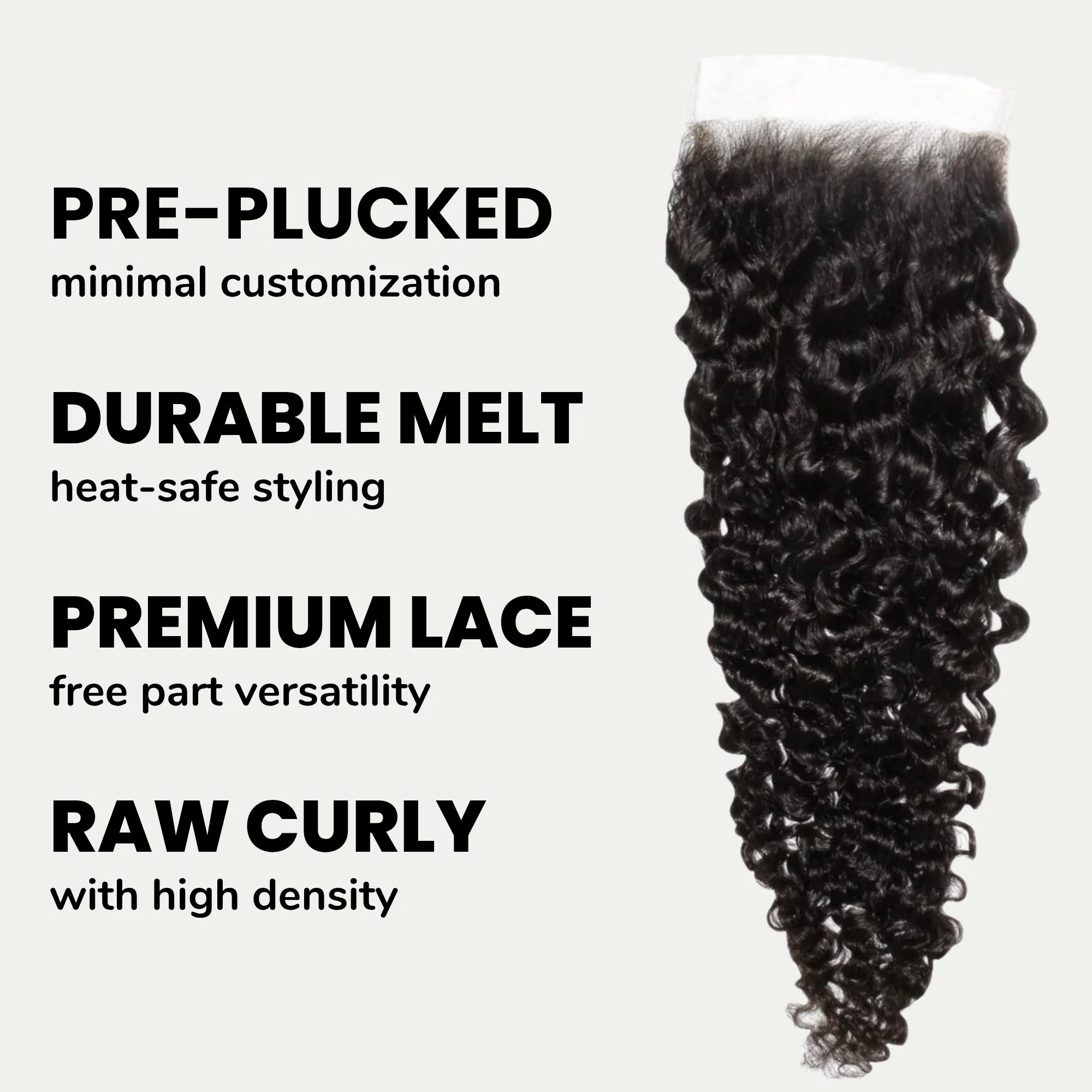 Raw Burmese Curly 5x5 HD Lace Human Hair Closure - Image 3