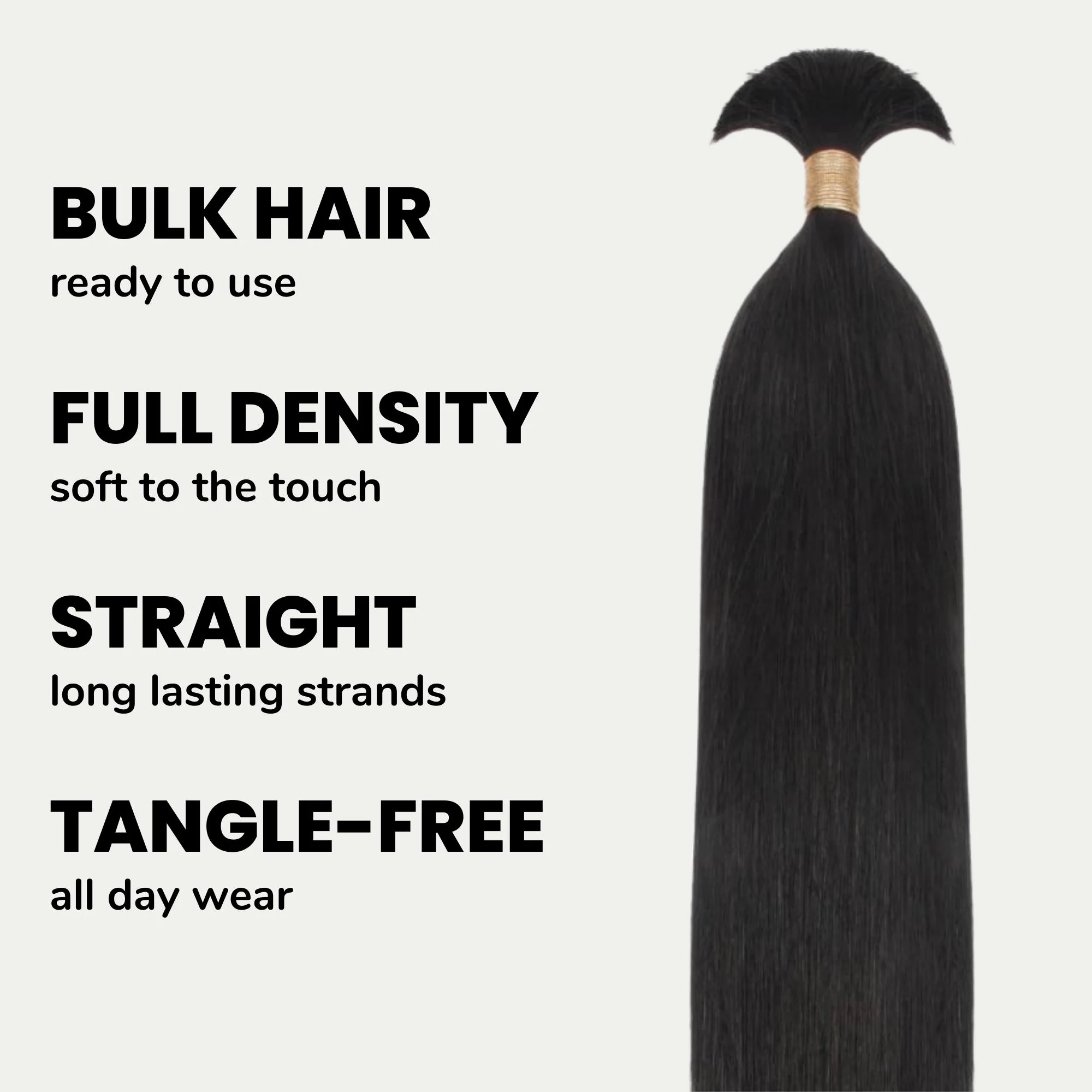Straight Bulk 100% Human Braiding Hair - Image 3