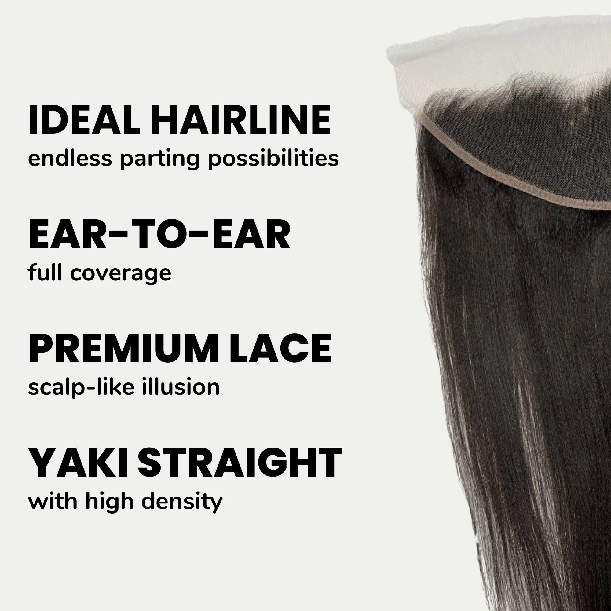 Yaki Straight 13x4 HD Lace Human Hair Frontal - Image 3