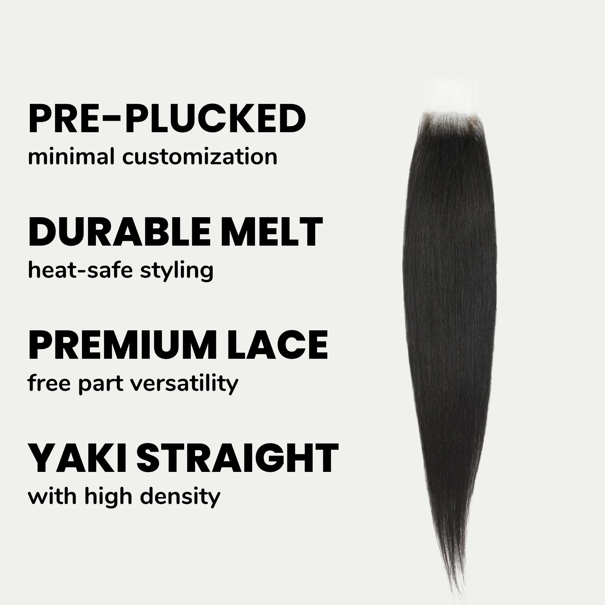 Yaki Straight 2x6 Transparent Lace Human Hair Closure - Image 3
