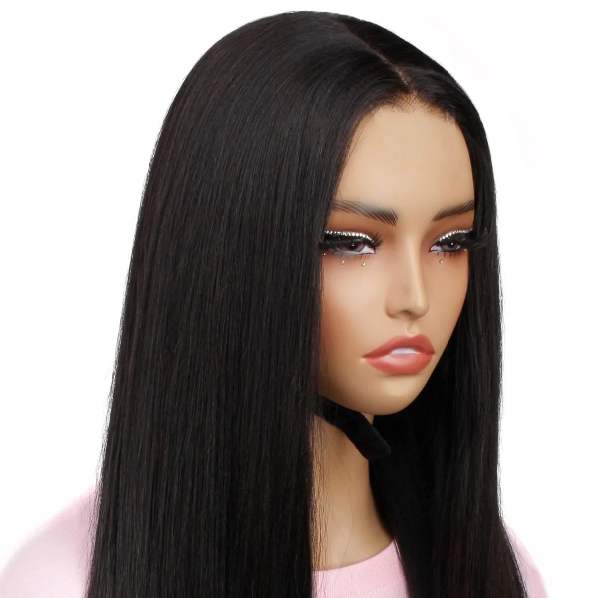 Yaki Straight 2x6 HD Lace Closure 100% Human Hair Glueless Wig - Image 3